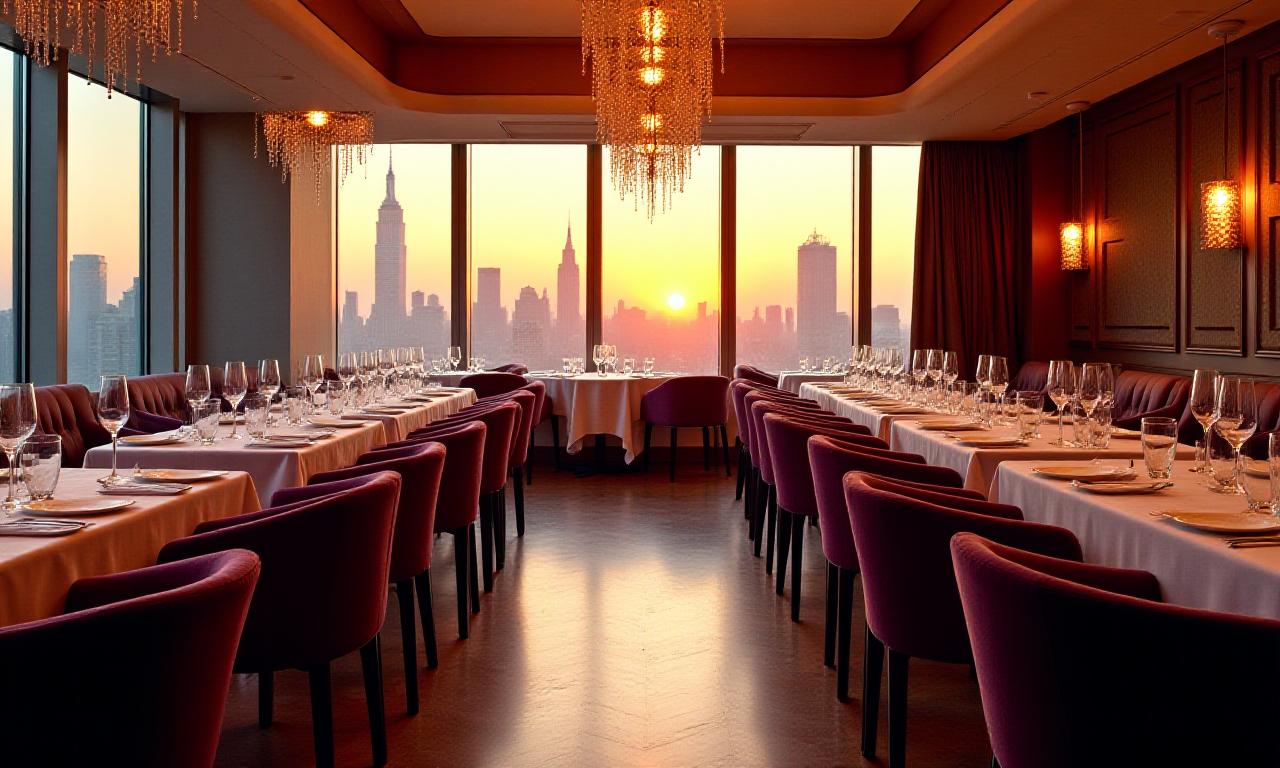 Luxury dining room overview